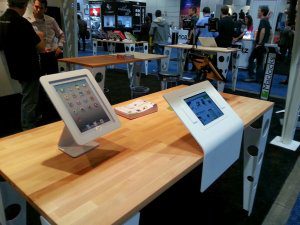 Great Times at CES 2014! Maclocks debuts Slide iPad POS Stand and MediCart iPad Workstation