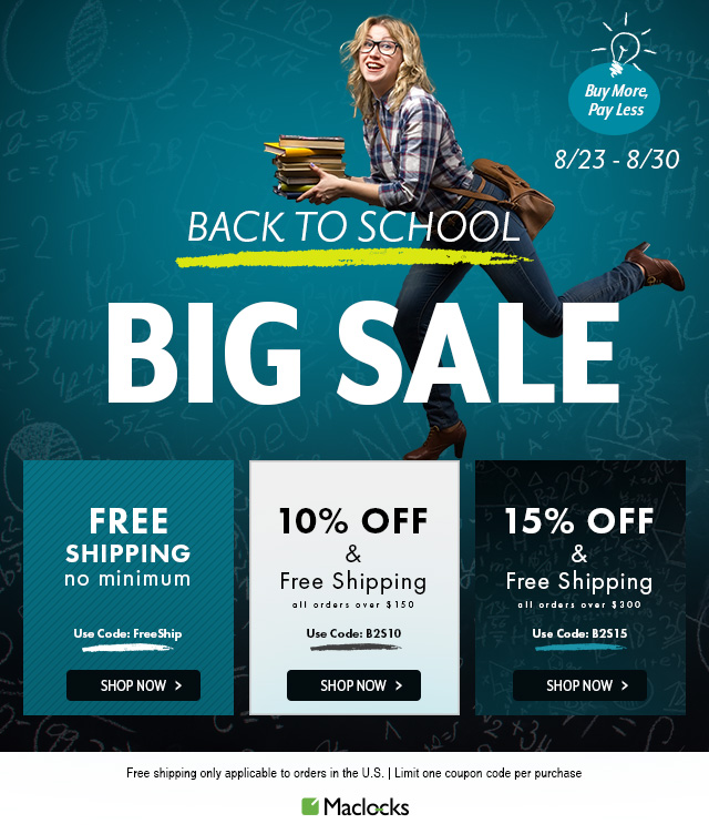 The BIG 'Back to School' Sale