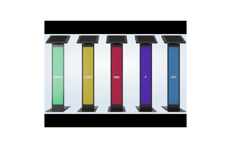 Laptop Floor Stand with Brandable Panel - IT Mount