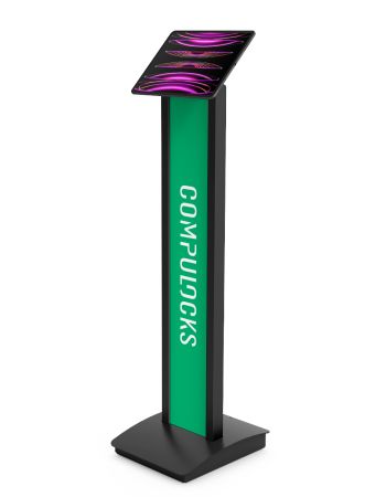 Brandable Floor Stand with Invisible Universal Tablet Mount