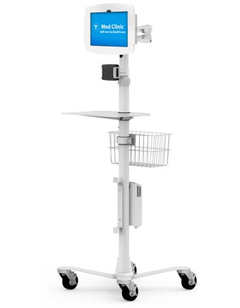 Galaxy Medical Articulating arm Rolling Cart - Rise Freedom Extended