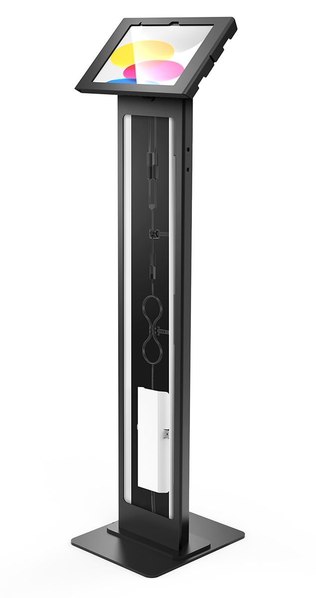 Tablet Floor Stand with Brandable Lighting Panel