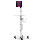 Medical Rolling Cart with Invisible Universal Tablet Mount - Rise Freedom