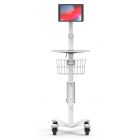 Universal Tablet Magnetic Mount and Rise Freedom Rolling Kiosk