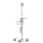 Rise Freedom Exposed - Full Featured VESA Rolling Kiosk for Tablets and Monitors
