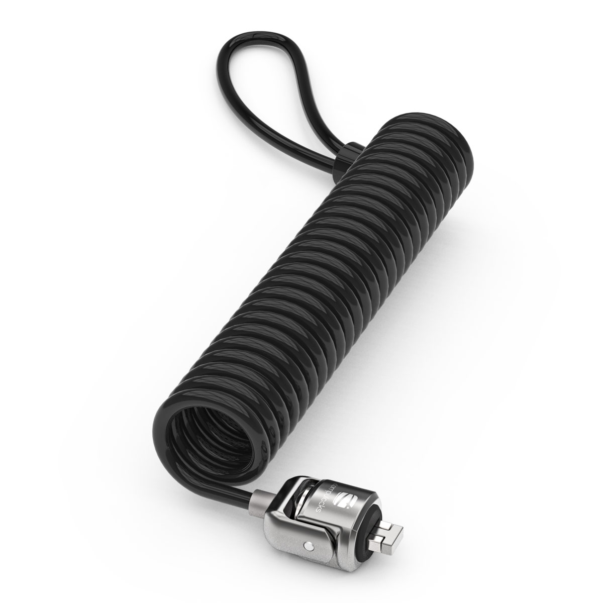 Universal keyed coiled cable lock
