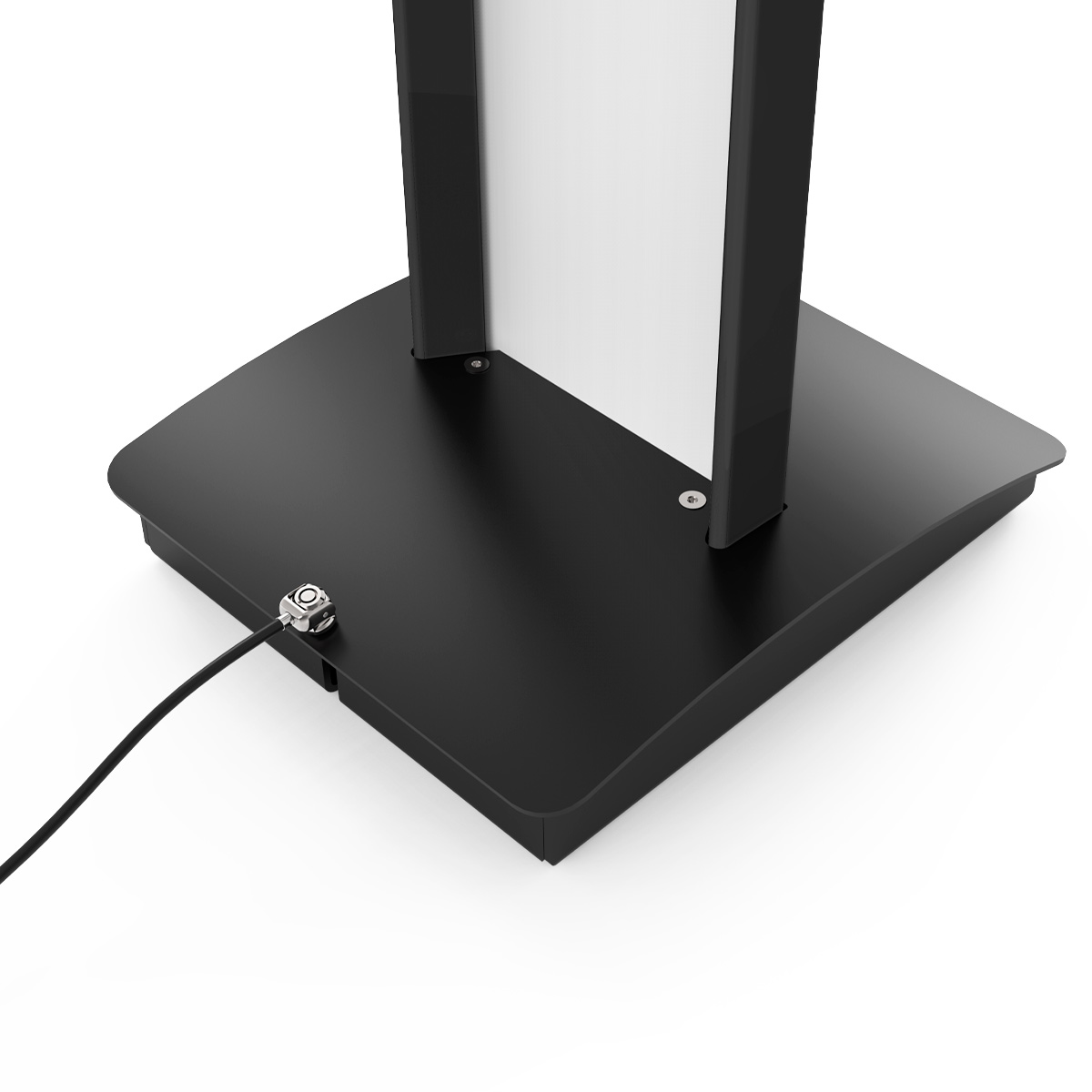Freestanding secured with cable lock